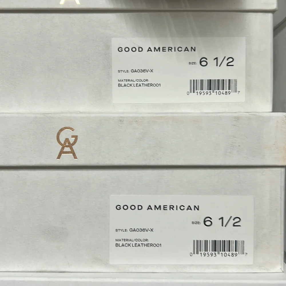 Good American Black Leather Chelsea Boots s 6.5 - Picture 2 of 7